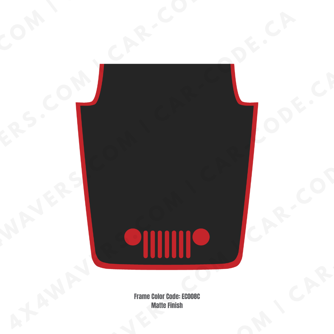 4x4wavers Decal Sticker Kit for JK Hood  – Vinyl Car Decals for Jeep Wrangler Models – Made in Canada - 4X4 WAVERS