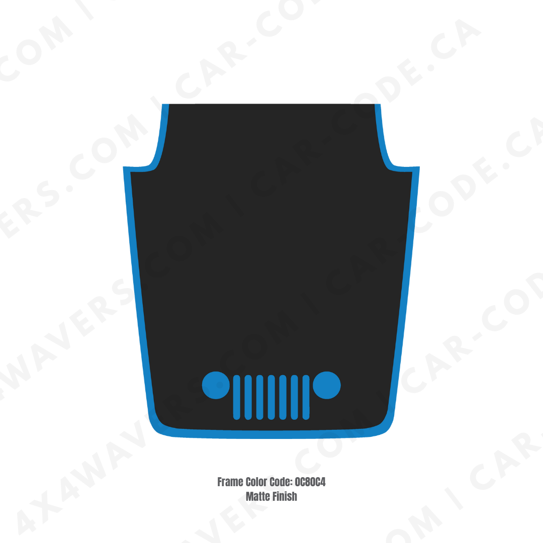 4x4wavers Decal Sticker Kit for JK Hood  – Vinyl Car Decals for Jeep Wrangler Models – Made in Canada - 4X4 WAVERS