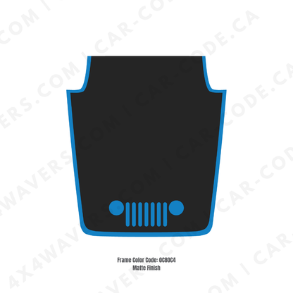 4x4wavers Decal Sticker Kit for JK Hood  – Vinyl Car Decals for Jeep Wrangler Models – Made in Canada - 4X4 WAVERS