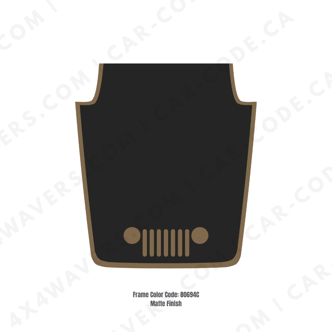 4x4wavers Decal Sticker Kit for JK Hood  – Vinyl Car Decals for Jeep Wrangler Models – Made in Canada - 4X4 WAVERS