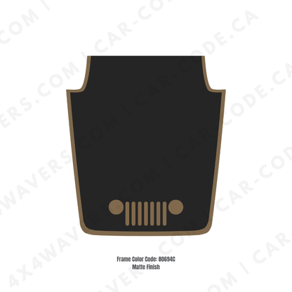 4x4wavers Decal Sticker Kit for JK Hood  – Vinyl Car Decals for Jeep Wrangler Models – Made in Canada - 4X4 WAVERS