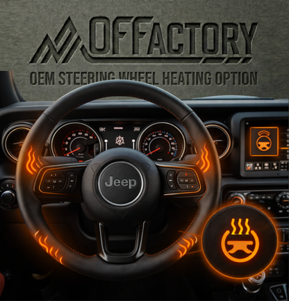 OFFactory Custom Premium Performance Steering Wheel - Jeep Wrangler & Gladiator JL/JLU/4XE/JT 2018+