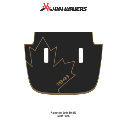 Kit d'autocollants décalcomanies 4x4wavers CANADA 1941 pour capot JL SAHARA – Autocollants vinyles pour voitures Jeep Wrangler – Fabriqué au Canada