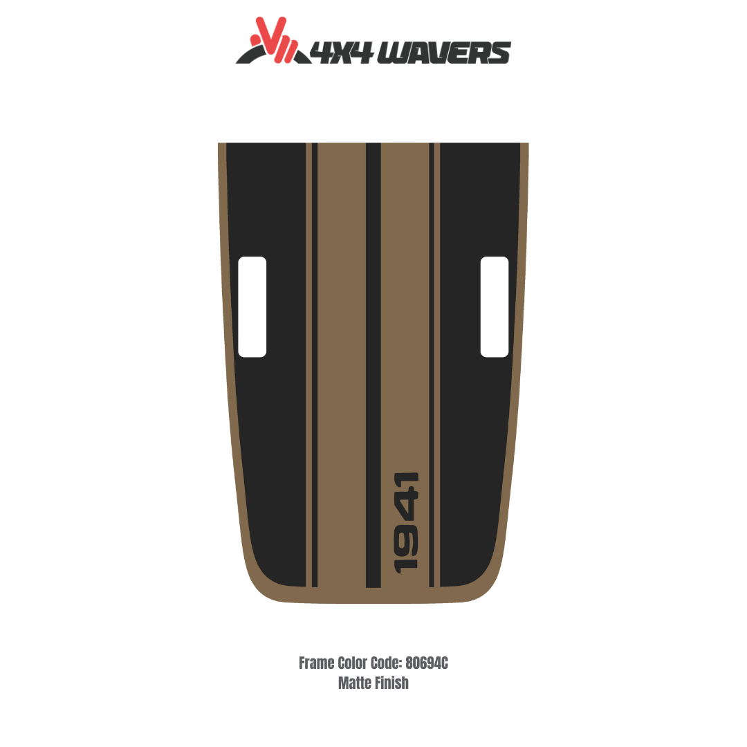 Kit d'autocollants STRIPE 4x4wavers pour capot JL Rubicon – Autocollants en vinyle pour Jeep Wrangler – Fabriqué au Canada