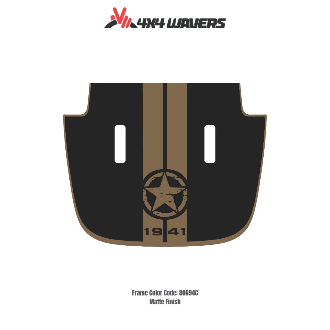 Kit d'autocollants STAR STRIPE 4x4wavers pour capot JL SAHARA – Autocollants en vinyle pour Jeep Wrangler – Fabriqué au Canada