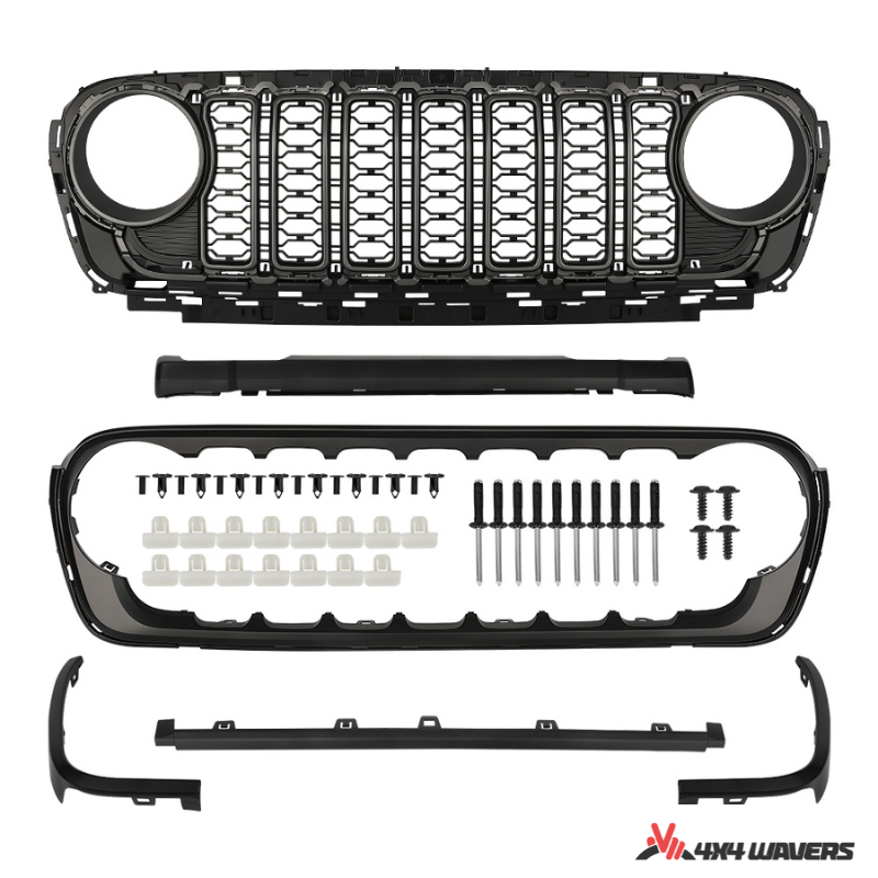 4x4wavers Grille - 2024 New Style Front Grille without Camera Hole - 4X4 WAVERS