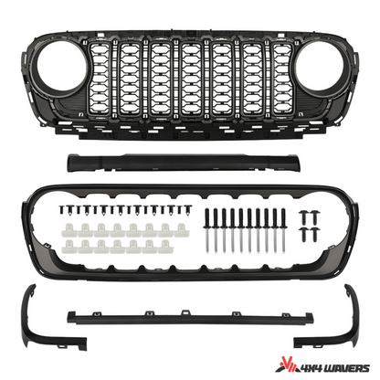 4x4wavers Grille - 2024 New Style Front Grille without Camera Hole - 4X4 WAVERS