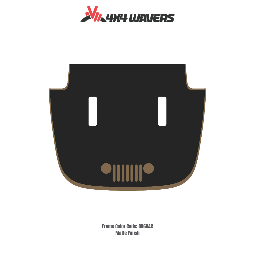 Kit d'autocollants 4x4wavers pour capot JL SAHARA – Autocollants en vinyle pour modèles Jeep Wrangler – Fabriqué au Canada