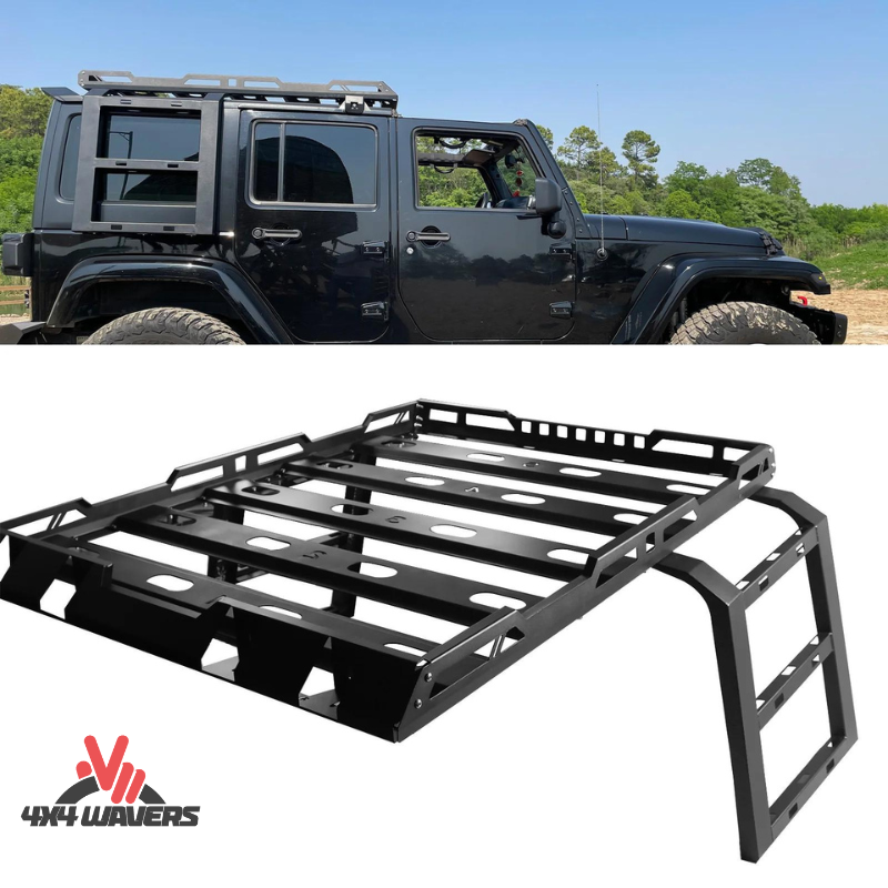 4x4wavers Roof Rack with 2 Side Ladders Set - Legend Offroad Style - 4X4 WAVERS