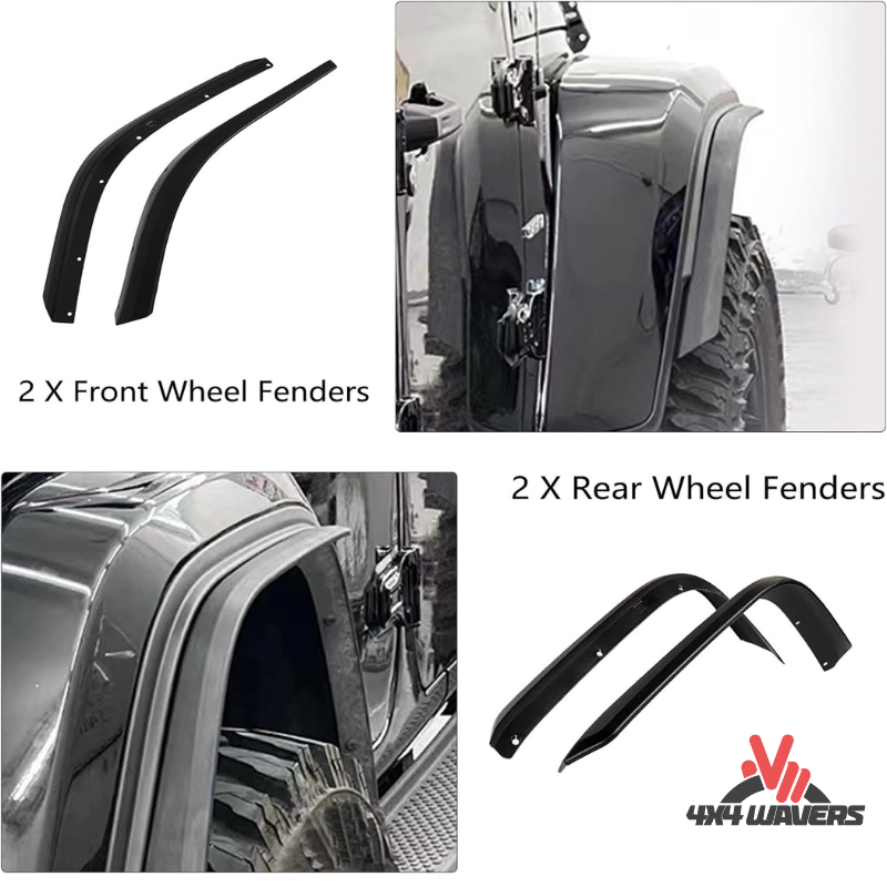 4x4wavers Fender Flares Trim Extension Protector - 4X4 WAVERS