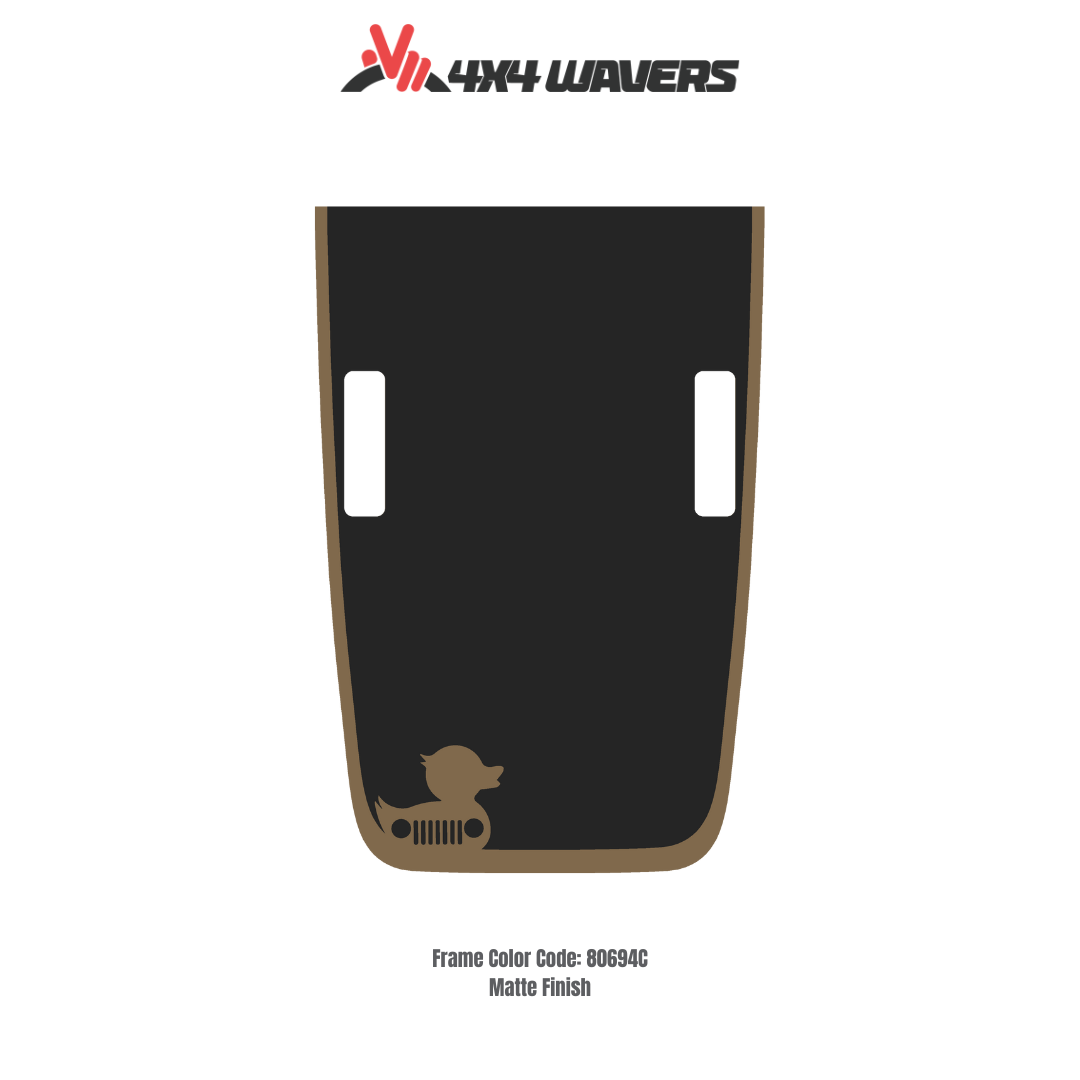 Kit d'autocollants 4x4wavers DUCK pour capot JL Rubicon – Autocollants en vinyle pour modèles Jeep Wrangler – Fabriqué au Canada