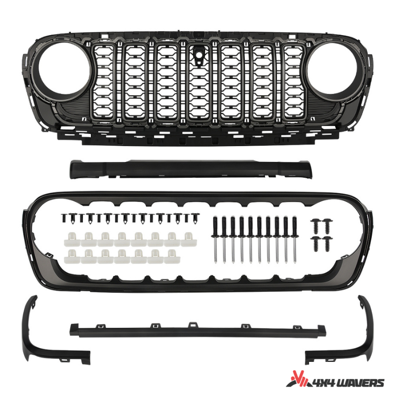 4x4wavers Grille - 2024 New Style Front Grille with Camera Hole - 4X4 WAVERS