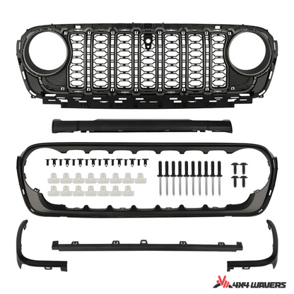 4x4wavers Grille - 2024 New Style Front Grille with Camera Hole - 4X4 WAVERS