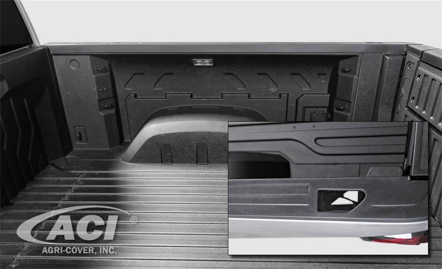 ACI Access Cover Lite Rider tonneau cover for 2007-2013 GM 1500 5.5-foot trucks, shown installed on a pickup bed.