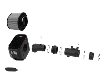 Cold air intake kit for 2025-2026 RAM 1500 RHO 3.0L by aFe Power, showing the black intake pipe and filter components.