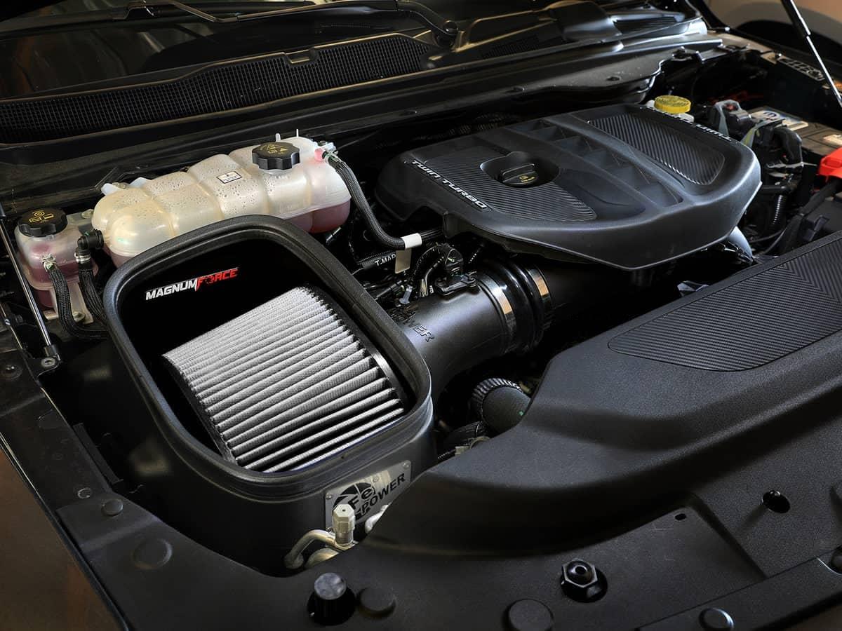 aFe Power cold air intake kit for 2025-2026 RAM 1500 RHO 3.0L engine, showcasing the durable intake components