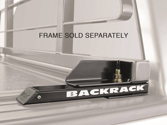 Headache rack adaptor for 2015-2026 Ford F150 trucks, compatible with Backrack tonneau covers, installed on truck bed sides.