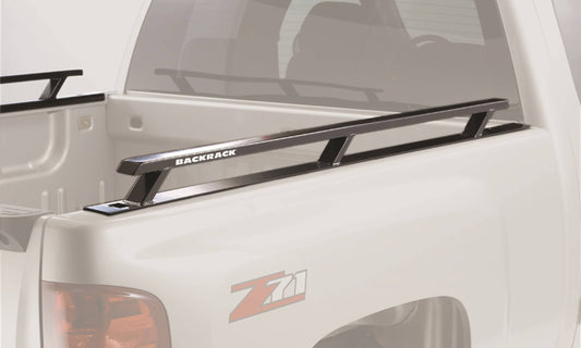 RealTruck Backrack headache rack with side rails for Chevy GMC 1500 6'7" trucks, provides added protection and style.