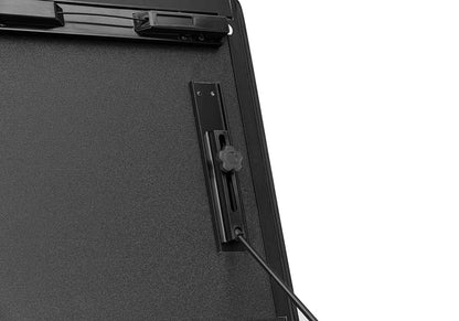 BAK MX4 hard folding tonneau cover for Jeep Gladiator 5ft bed, matte aluminum, 400lb capacity, with tailgate lock system