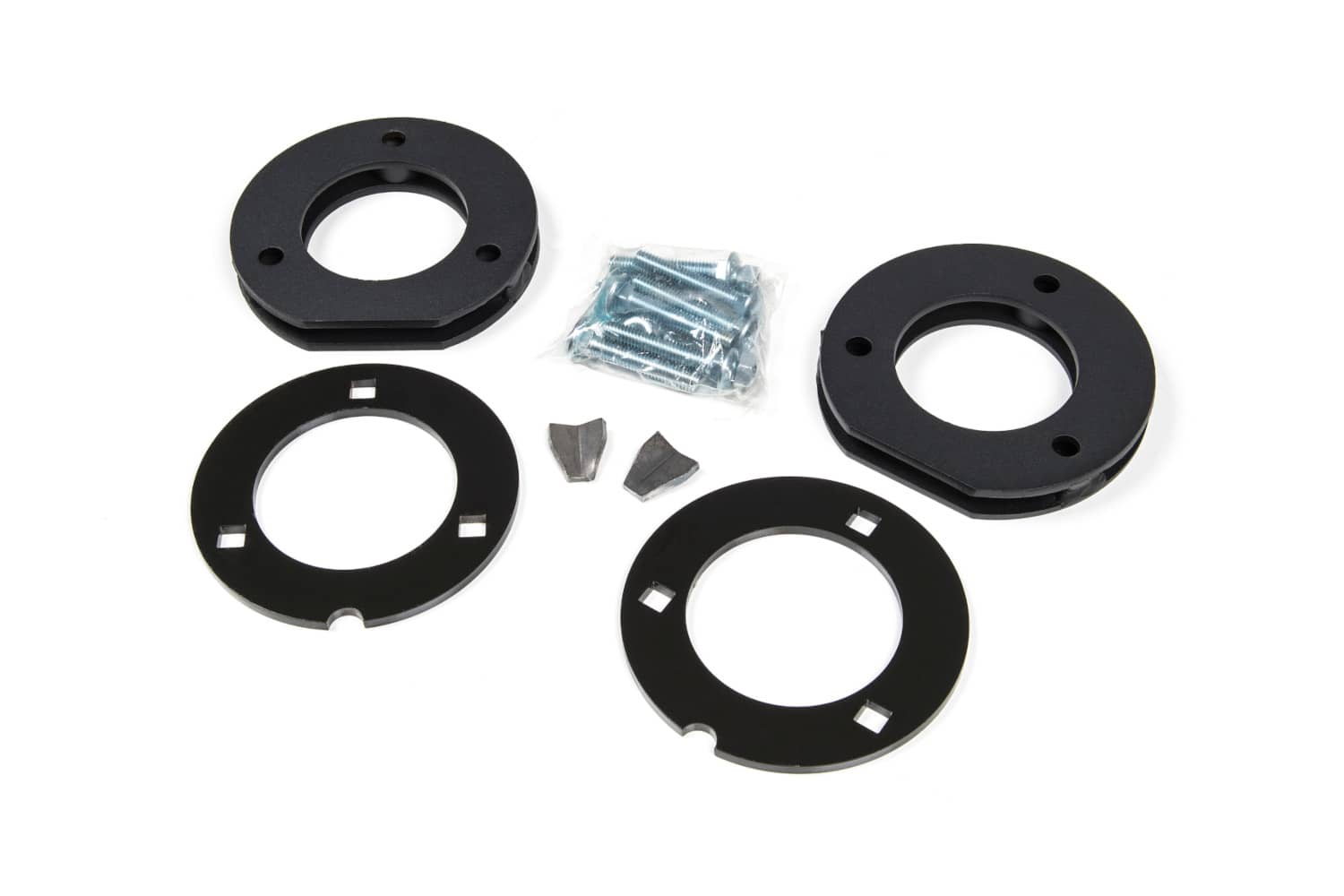 BDS Suspension 2-inch leveling kit for 2007-2018 GM 1500 trucks and 2007-2014 Avalanche, Tahoe, Yukon, and Suburban vehicles.