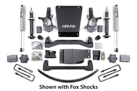 BDS Suspension 6-inch lift kit for 2007-2013 GM Silverado 1500 trucks, showing the lifted suspension components.