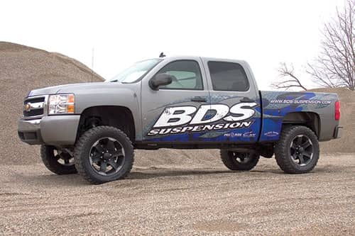 BDS Suspension 6-inch lift kit for 2007-2013 GM 1500 trucks, showcasing the lifted suspension components and installation details.