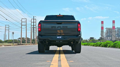 Borla S-Type exhaust system for 2025 Ram 1500 with 5'7" or 6'4" bed, 3.0L engine, showing polished exhaust tips and piping.
