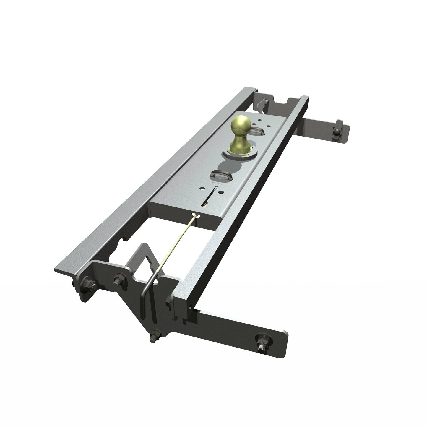 B&W Trailer Hitches gooseneck hitch for 2007-2018 GM 1500 trucks with 5.5 or 6.5-foot bed, sturdy and reliable for towing.