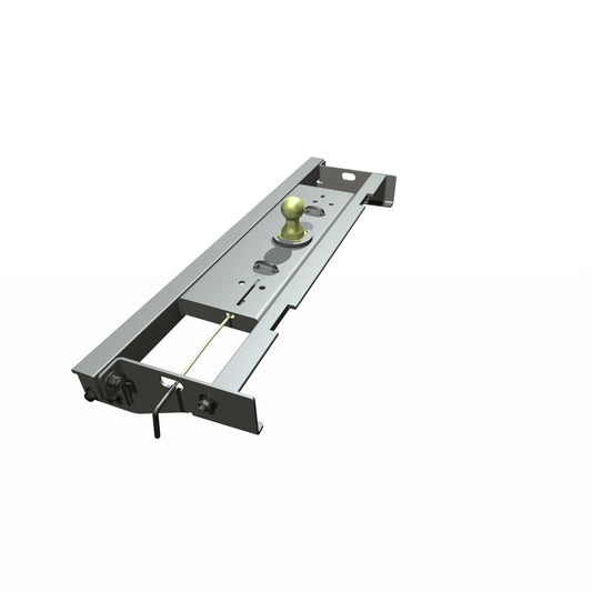 B&W Gooseneck Hitch for 2004-2014 Ford F-150 truck, black heavy-duty trailer hitch installed in the bed.