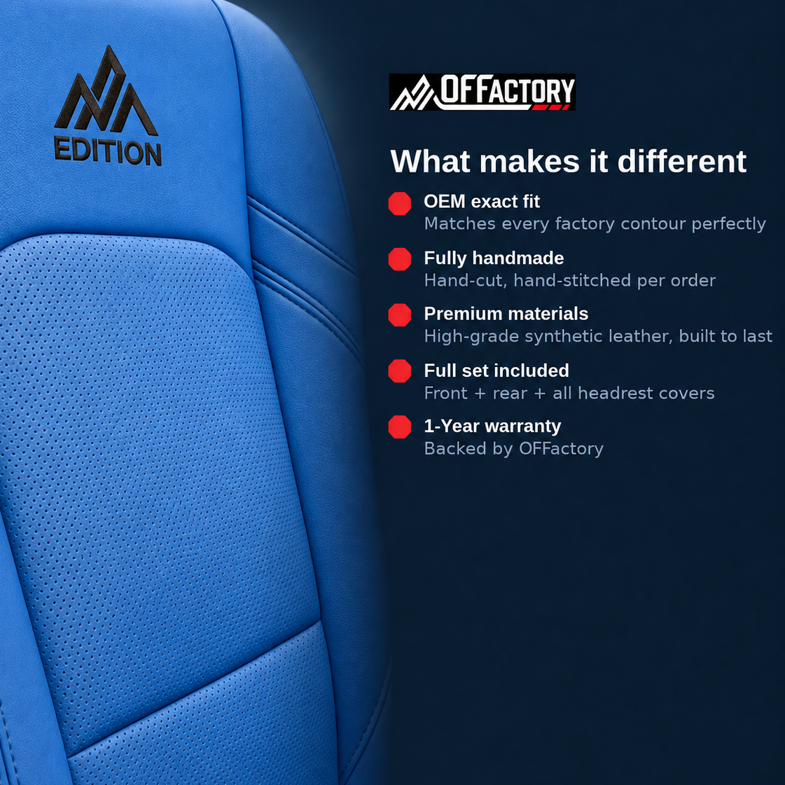OFFactory OEM-Style Leather Seat Covers | Ford F-150 & F-250/F-350/F-450 | Made to Order