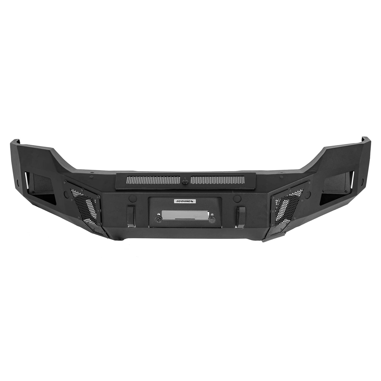 Go Rhino BR6 front bumper for 2013-2018 Ram 1500 and 2019-2024 1500 Classic, shown in black with rugged design.