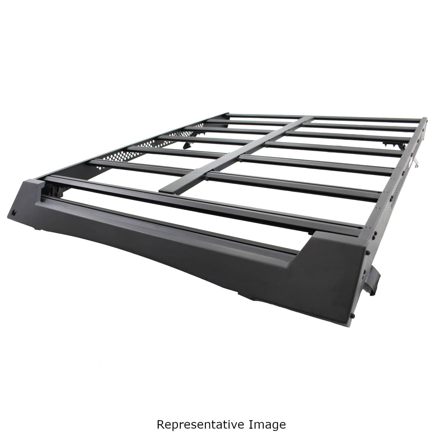 Go Rhino Ceros roof rack for 2019-2026 GM 1500 Crew, sturdy black roof rack system for cargo and gear.