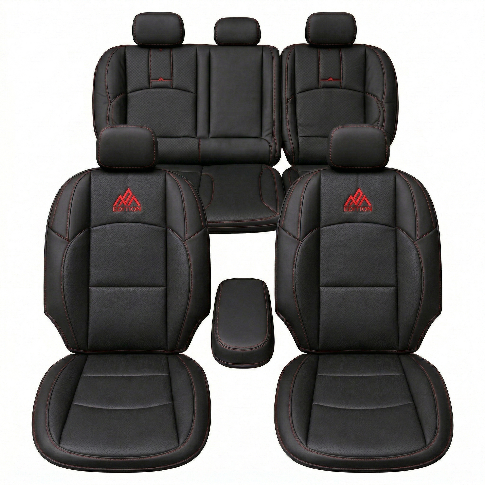 Dark brown custom leather upholstery on front seats by OFFactory.