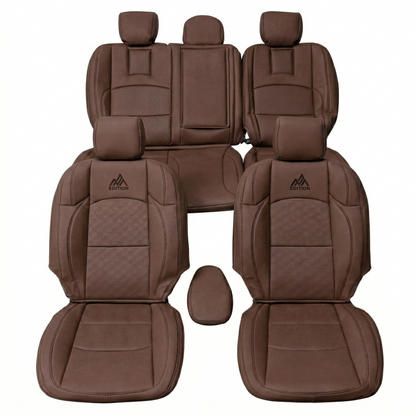 Custom leather seat cover, sleek OEM-style design by OFFactory.