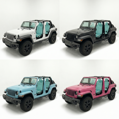 OFFactory custom leather seat covers, sleek fitted design on vehicle seats.