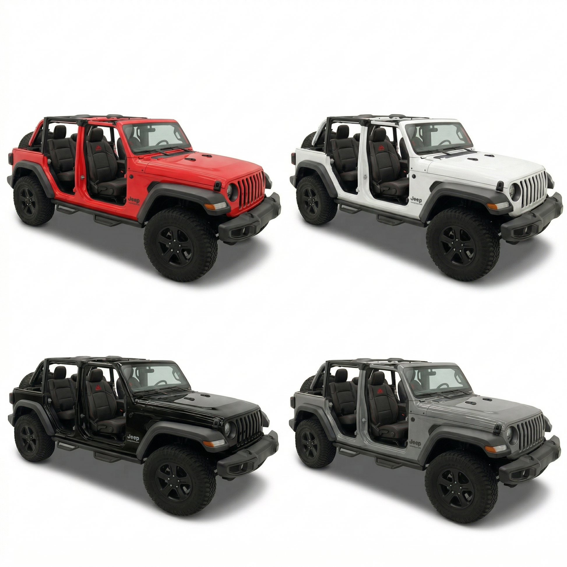 Premium black custom leather seat covers on vehicle seats by OFFactory.