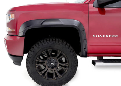 Husky Liners DRT Fender Flares for 2014-2018 Chevy 1500, 6.5/8' model, set of four, black plastic wheel arch extensions