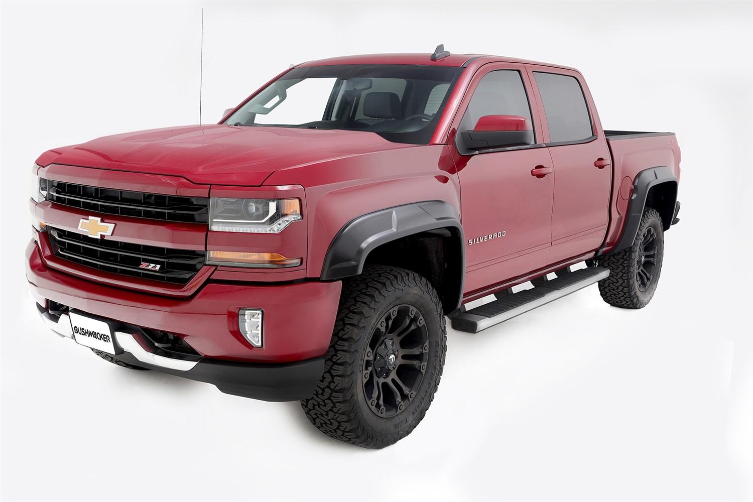 Set of four Husky Liners DRT Fender Flares for Chevy 1500 6.5/8' models, designed to enhance truck appearance and protection.
