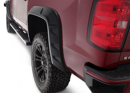 Husky Liners DRT Fender Flares for 2014-2018 Chevy 1500 with 6.5/8 inch width, durable plastic mudguard extensions.