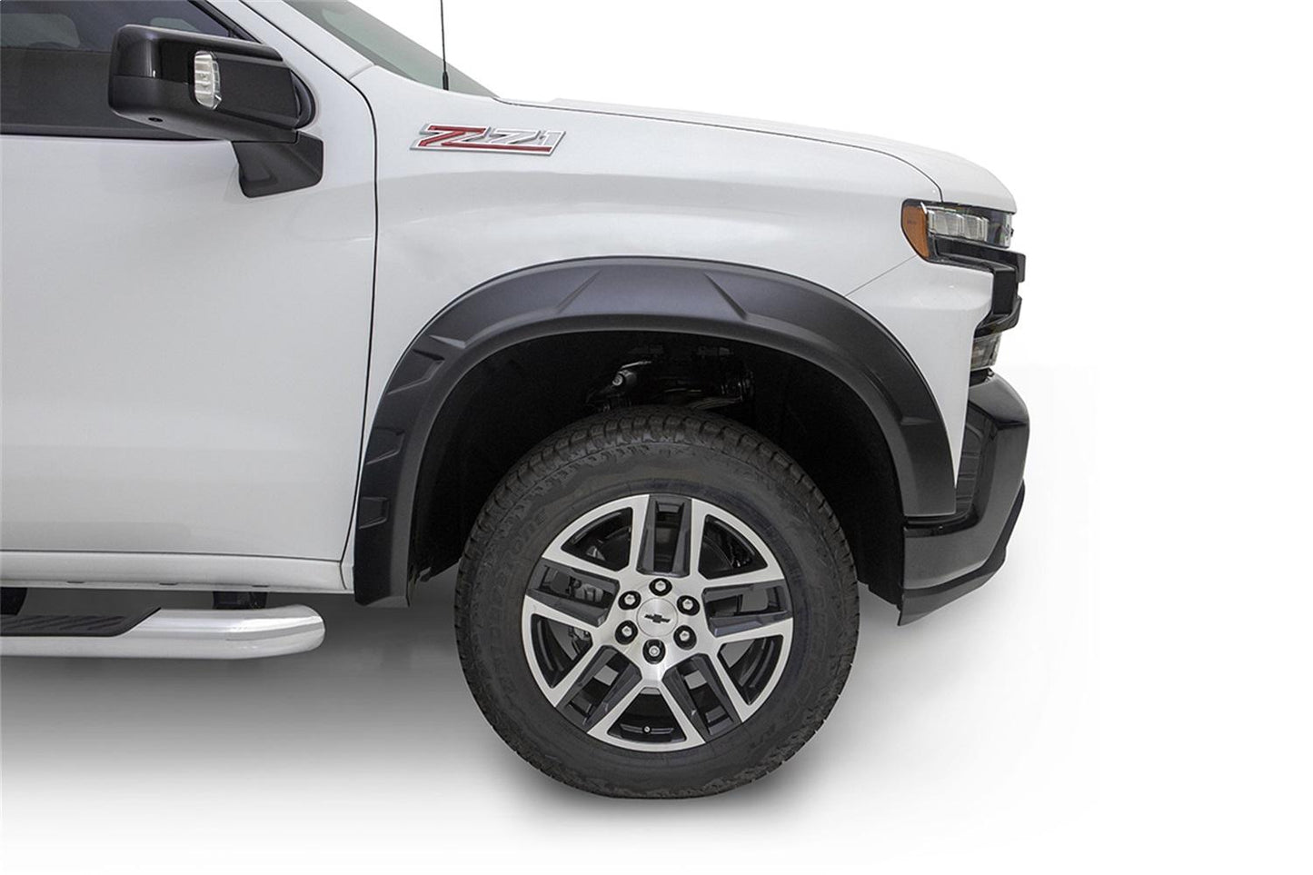 Husky Liners DRT Fender Flares for Chevy Silverado 1500, set of four, black plastic exterior wheel well protectors
