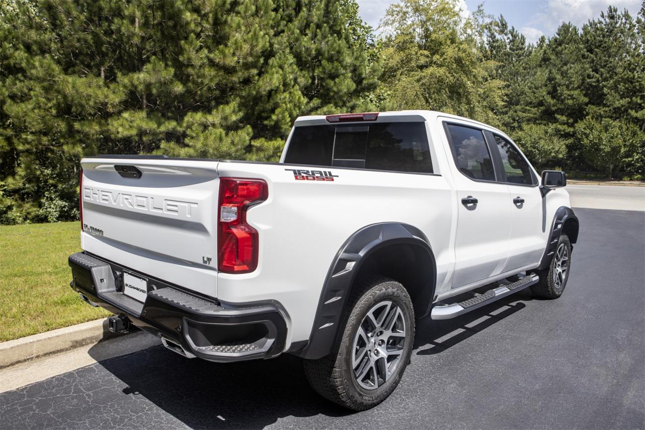 Husky Liners DRT Fender Flares for Chevy 1500 trucks, set of four, black plastic wheel arch extensions.