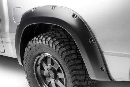 Husky Liners Pocket Style Flares for 2019-2024 Ram 1500, set of four, black fender flares with textured finish.