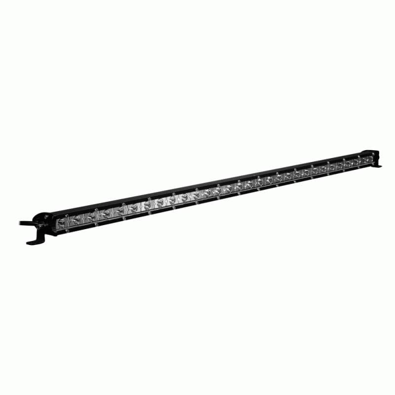 Metra barra de luz ultradelgada de 32 pulgadas montada en vehículo todoterreno, con diseño elegante e iluminación LED brillante para mejor visibilidad fuera de carretera.