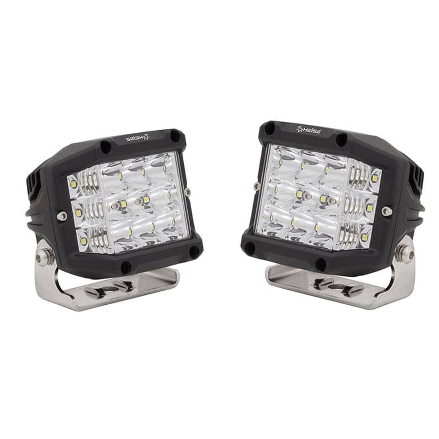 Metra Cube LED light bar with 140-degree beam angle, off-road lighting, black housing, designed for rugged vehicles.
