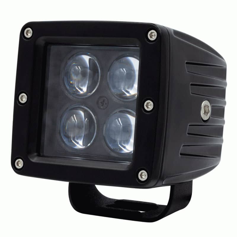 Metra RGB backlit LED cube light bars for off-road and automotive use, featuring vibrant color display and durable construction.