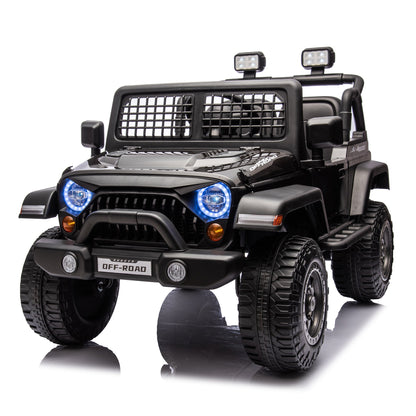 2026 Rugged Jeep Wrangler JL Style 12V Kids Ride On Car with Remote Control