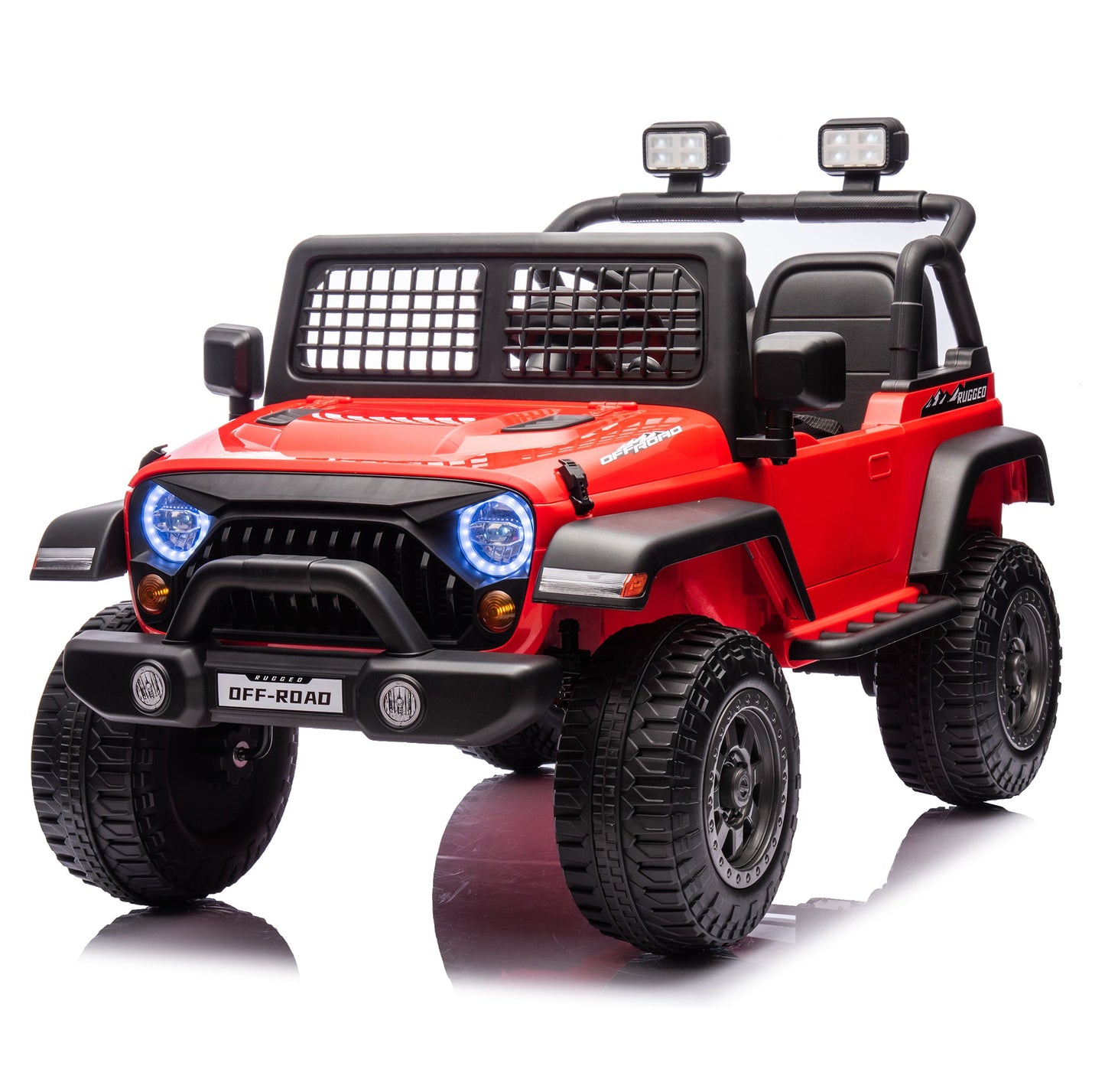2026 Rugged Jeep Wrangler JL Style 12V Kids Ride On Car with Remote Control