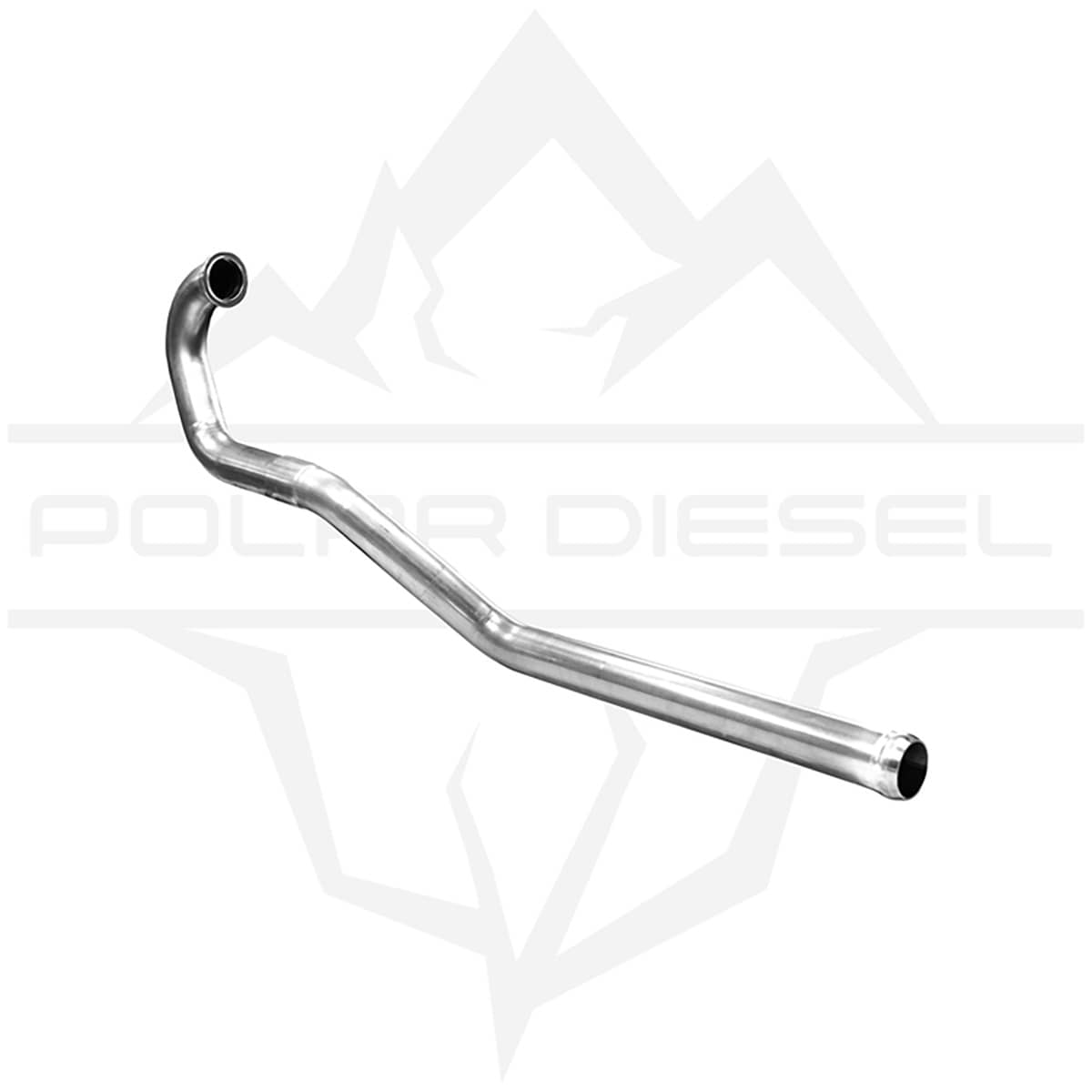 Polar DPF and cat delete pipe for 2020-2025 Silverado/Sierra HD 3.0L Duramax, silver upgrade EGR cooler delete kit.