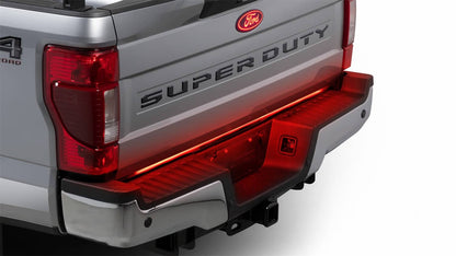 Putco 60-inch tailgate light bar kit for 2019-2026 Chevy Silverado 1500/2500 HD trucks, shown installed on vehicle tailgate.