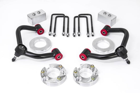 ReadyLift 3.5-inch lift kit installed on a 2009-2013 Ford F150, showcasing the lifted stance and suspension components.